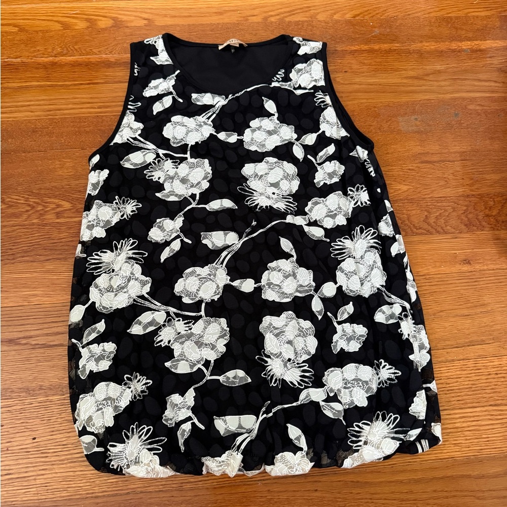 Lavish Black and White Boxy Tank Top